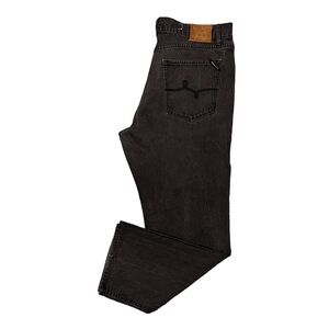 Vintage LRG Jeans - Relaxed Fit - Black Denim w/ Embroidered Logos - 90s / Y2K